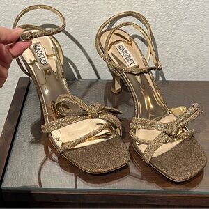 Badgley Mischka Effie Strappy Bow Stiletto Women Heels Size 11 Shoes